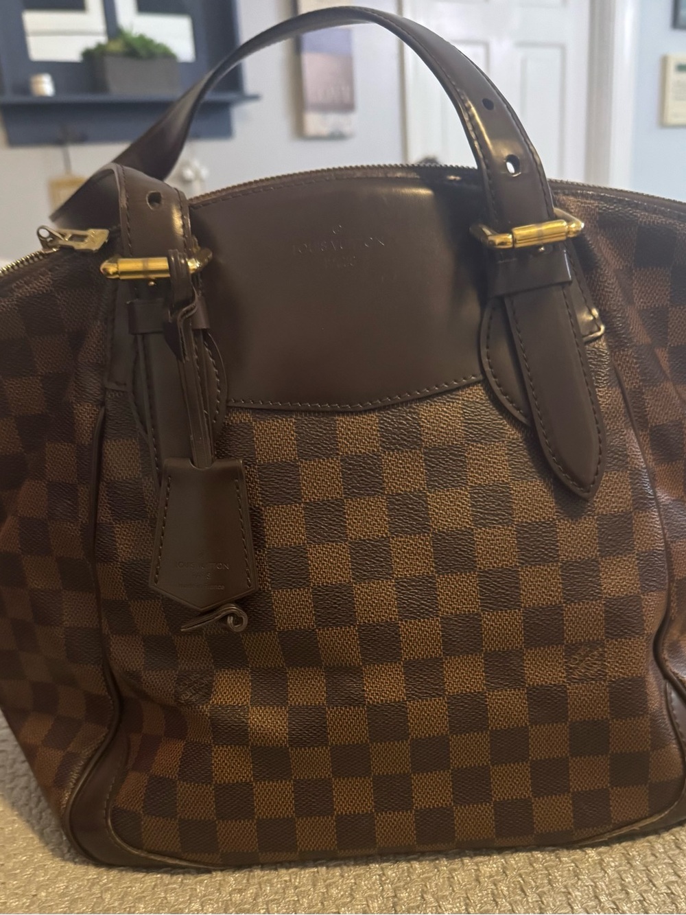 Louis Vuitton Brown Damier Ebene Duffel Bag